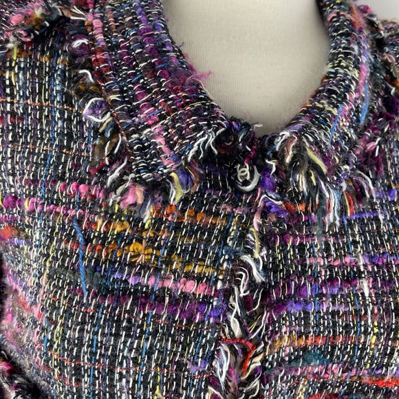 Chanel Rainbow tweed long fringe trim jacket - Picture 2 of 10